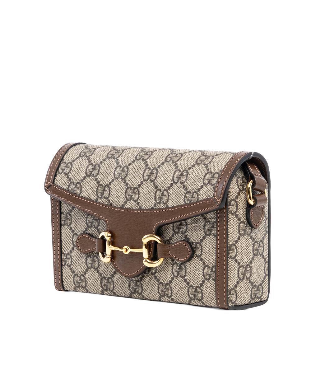 GUCCI HORSEBIT 1955 CAMERA BROWN GG MONOGRAM CANVAS GHW 699296 525040 09517