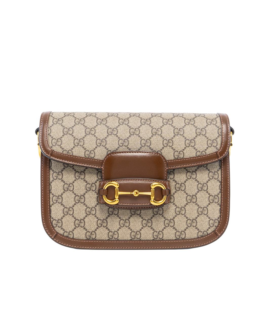 GUCCI HORSEBIT 1955 MEDIUM BROWN GG MONOGRAM CANVAS GHW 1119