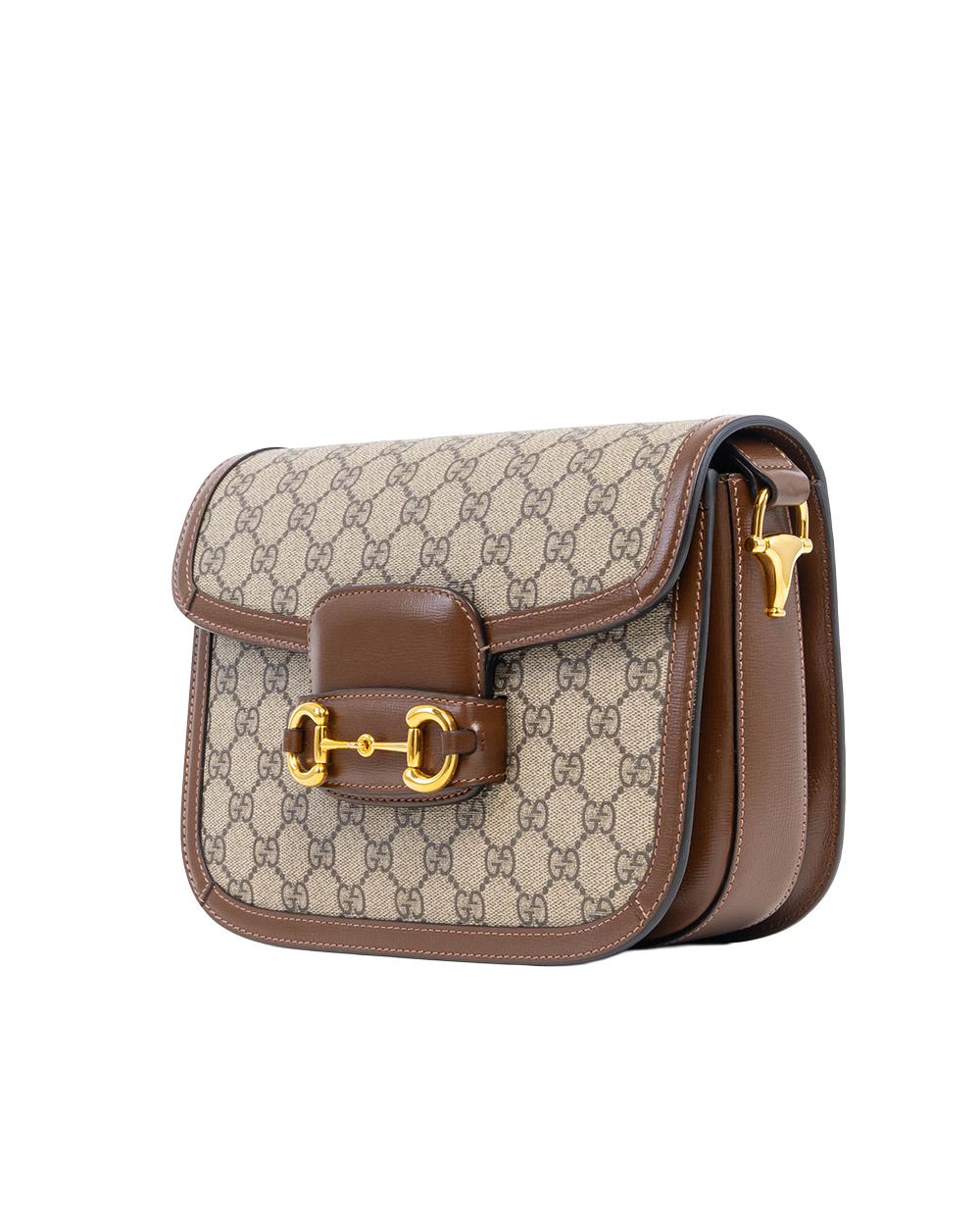 GUCCI HORSEBIT 1955 MEDIUM BROWN GG MONOGRAM CANVAS GHW 1120