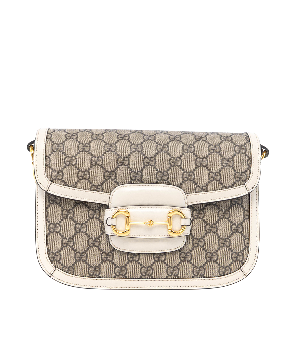 GUCCI HORSEBIT 1955 MEDIUM WHITE GG MONOGRAM CANVAS GHW 602204 213317 8126