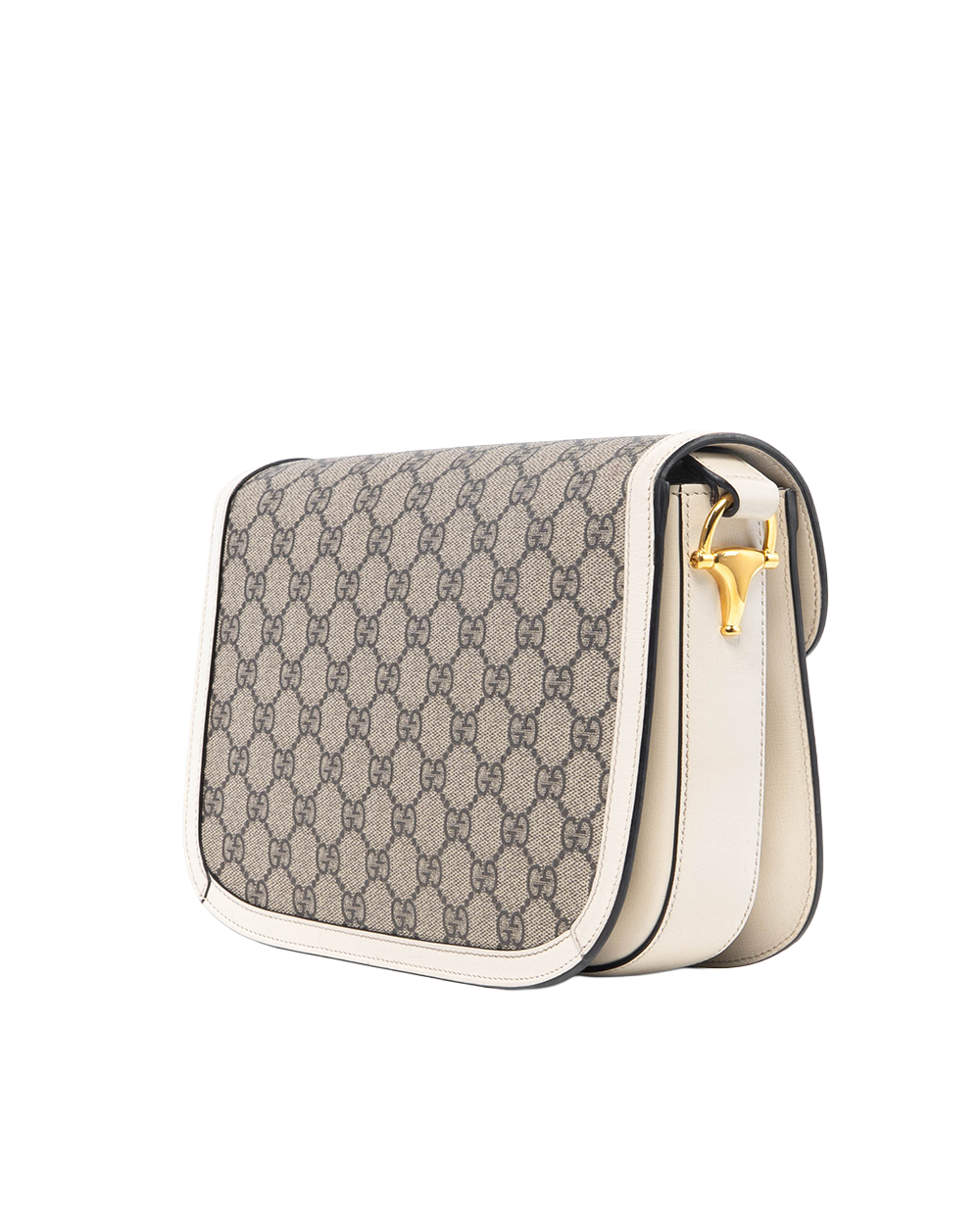 GUCCI HORSEBIT 1955 MEDIUM WHITE GG MONOGRAM CANVAS GHW 602204 213317 8128
