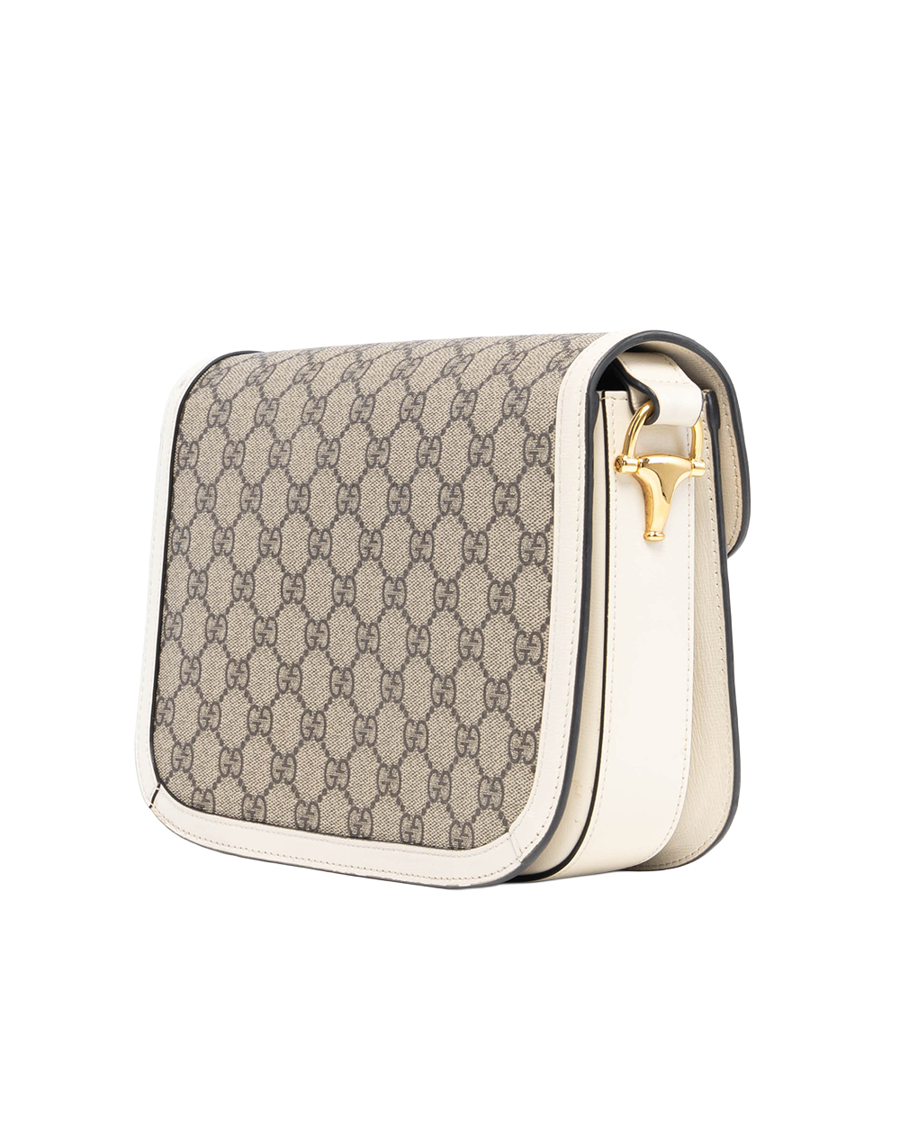 GUCCI HORSEBIT 1955 MEDIUM WHITE GG MONOGRAM CANVAS GHW 602204 493075 3035