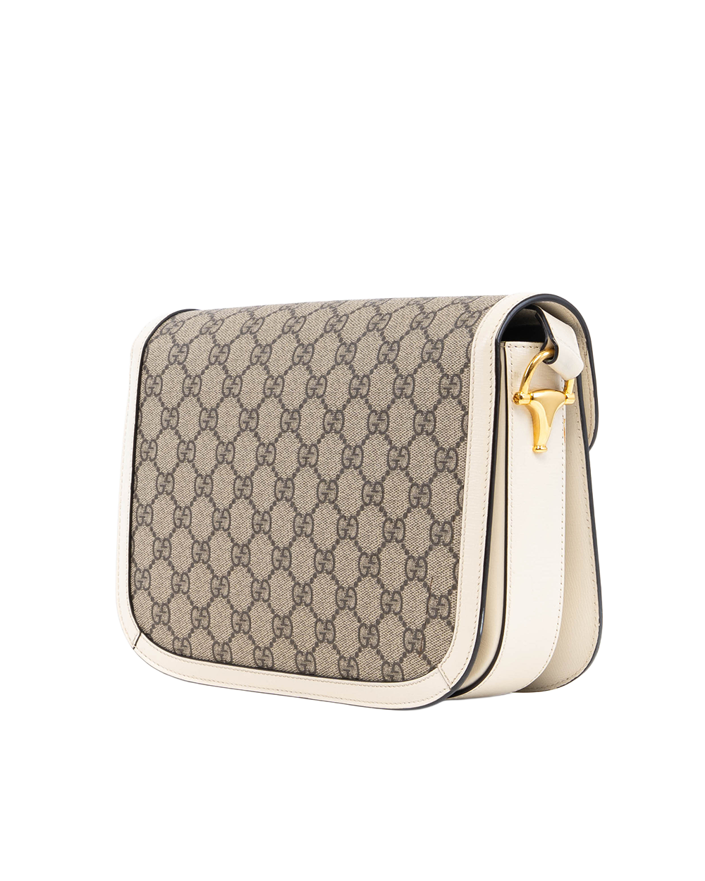 GUCCI HORSEBIT 1955 MEDIUM WHITE GG MONOGRAM CANVAS GHW 602204 562600 00682