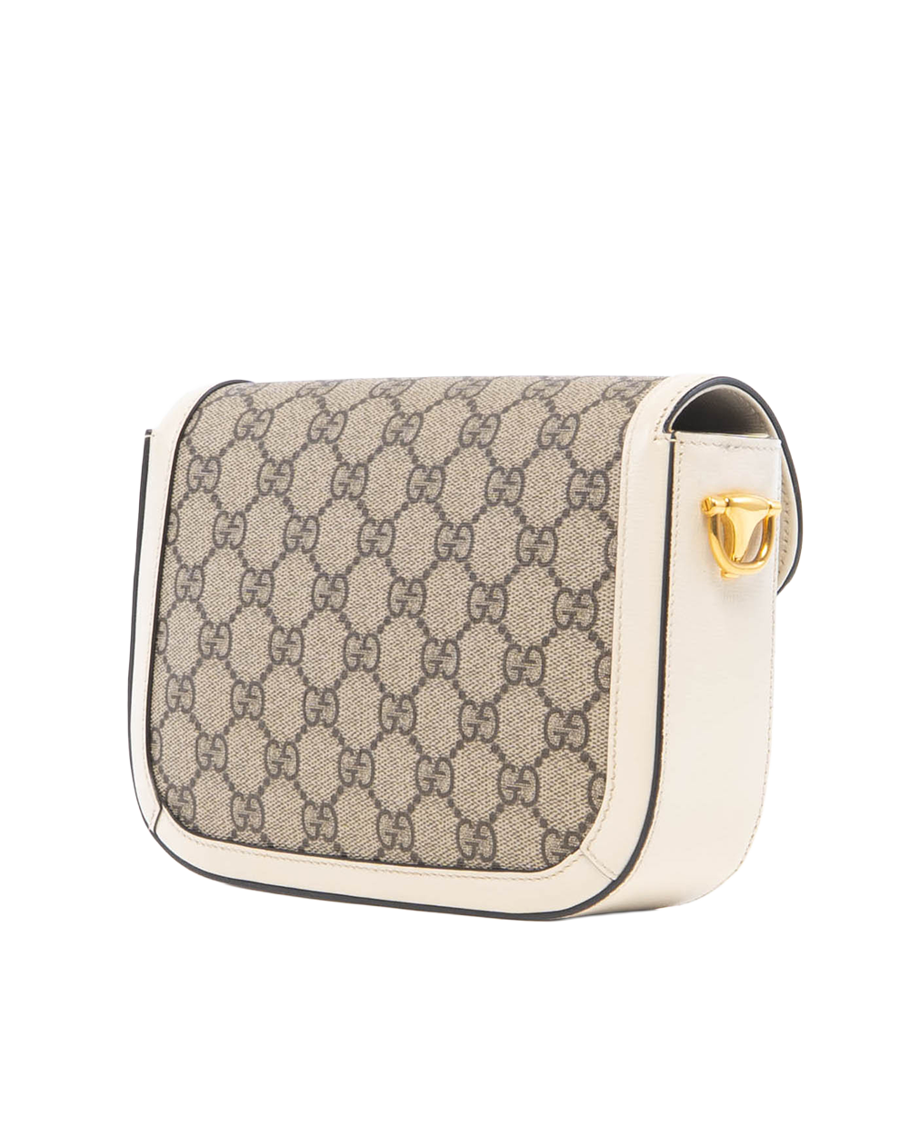 GUCCI HORSEBIT 1955 MINI WHITE GG MONOGRAM CANVAS GHW 658574 213317 8048