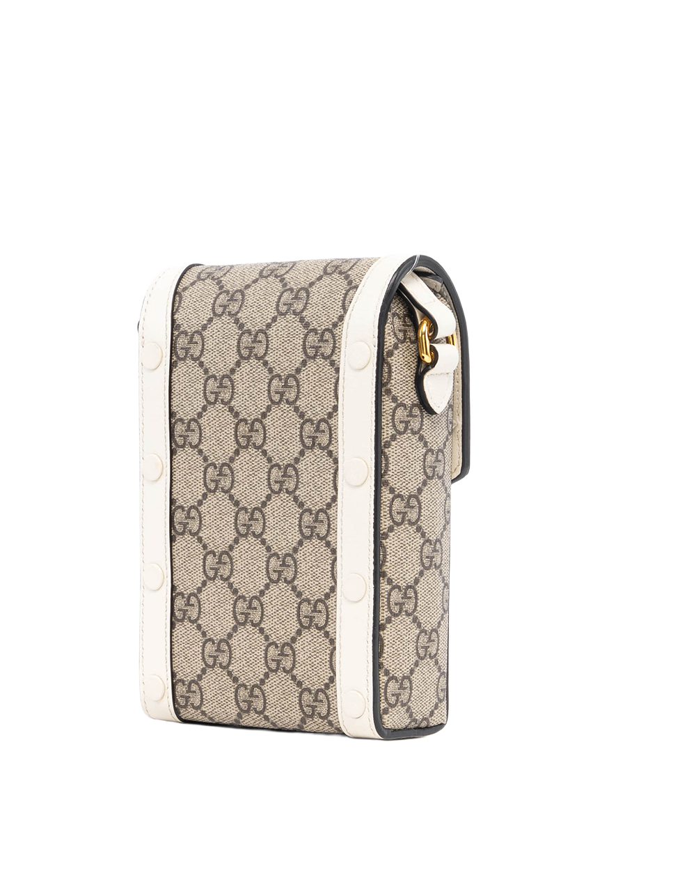 GUCCI HORSEBIT 1955 PHONE WHITE GG MONOGRAM CANVAS GHW 2188