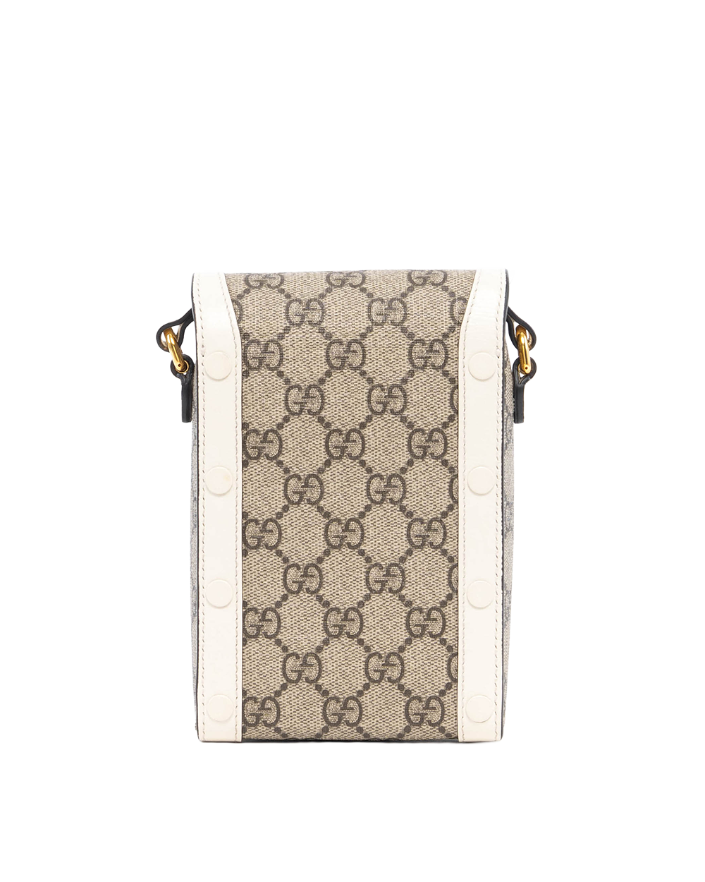 GUCCI HORSEBIT 1955 PHONE WHITE GG MONOGRAM CANVAS GHW 2189