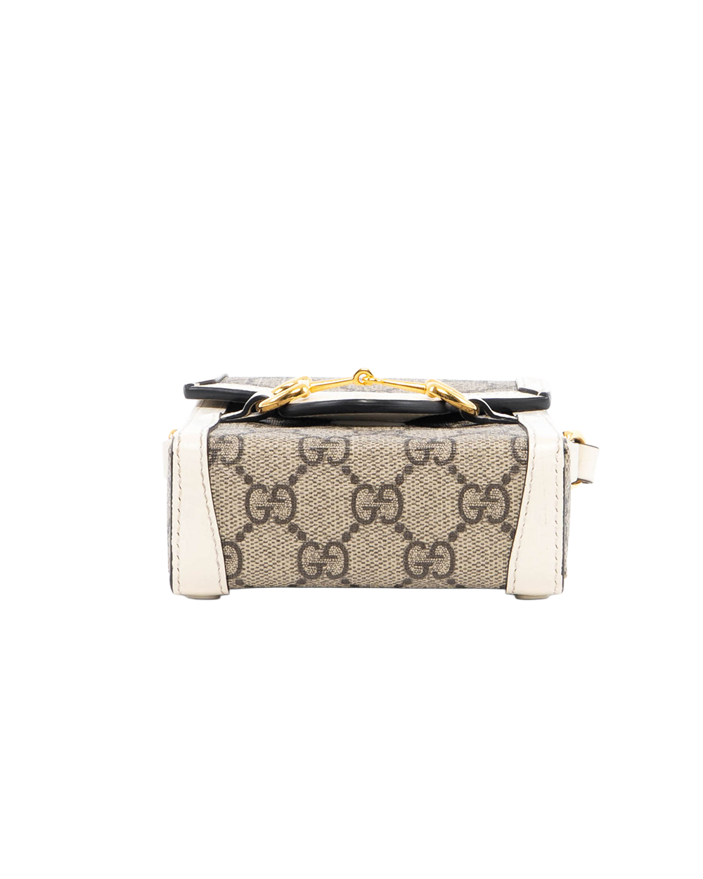 GUCCI HORSEBIT 1955 PHONE WHITE GG MONOGRAM CANVAS GHW 2193