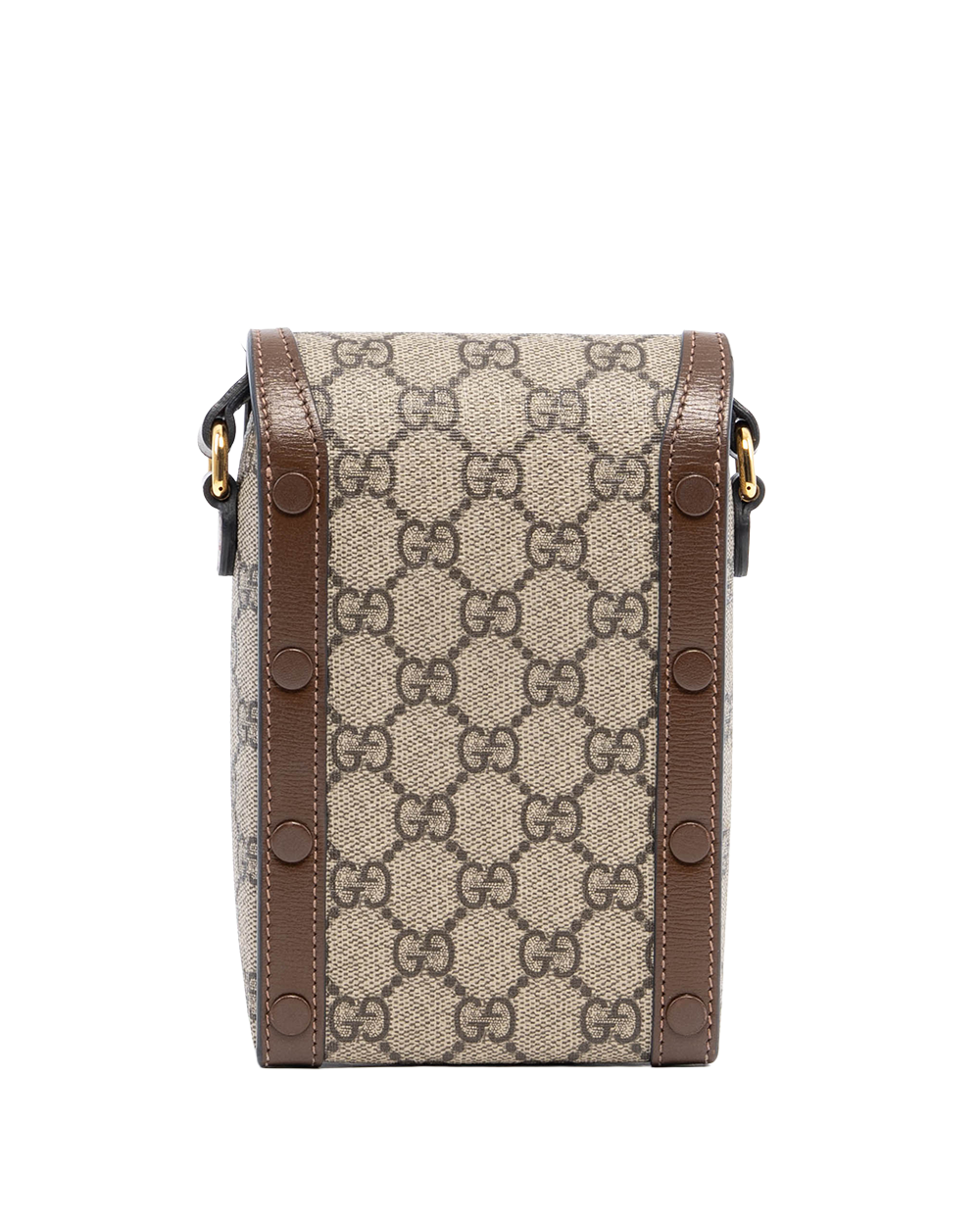 GUCCI HORSEBIT 1995 PHONE MINI BROWN GG MONOGRAM CANVAS GHW 623615 525040 09092