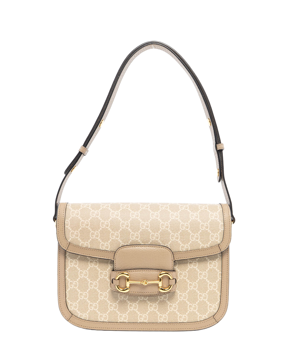 GUCCI HORSEBIT MEDIUM BEIGE GG MONOGRAM CANVAS GHW 602204 520981 2857