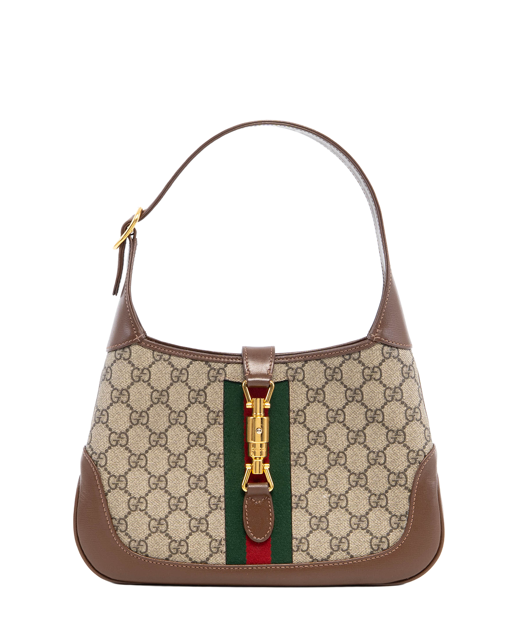 GUCCI JACKIE 1961 SMALL GG MONOGRAM BROWN CANVAS 636706 520981 08851