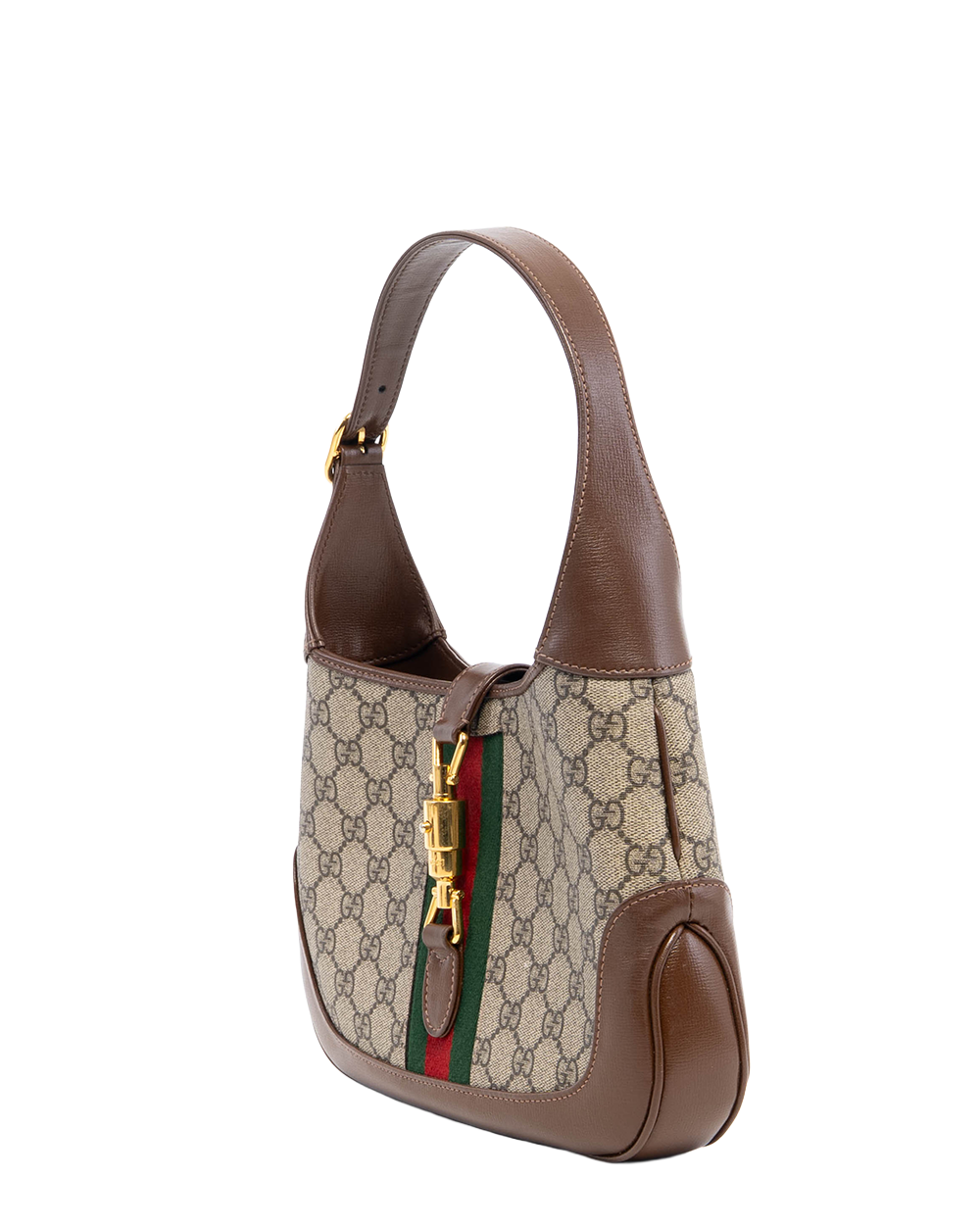 GUCCI JACKIE 1961 SMALL GG MONOGRAM BROWN CANVAS 636706 520981 08852