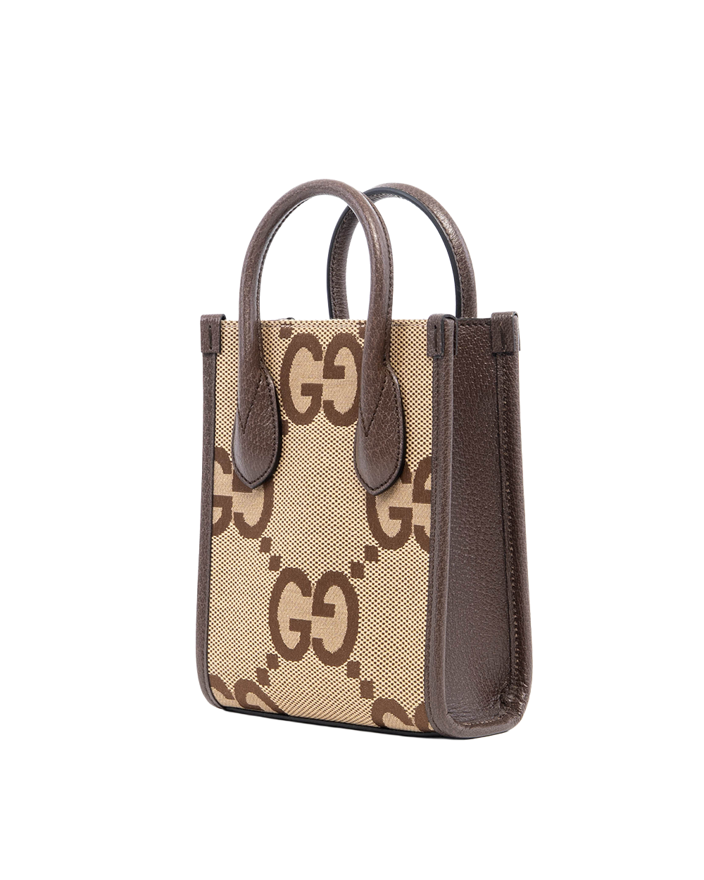 GUCCI JUMBO GG TOTE MINI BROWN GG MONOGRAM CANVAS GHW 699406 493492 06498