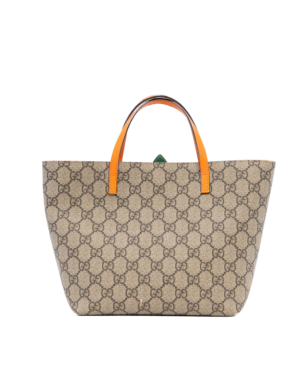 GUCCI KID TOTE BROWN ORANGE GG MONOGRAM CANVAS SHW 580840 204991 6247