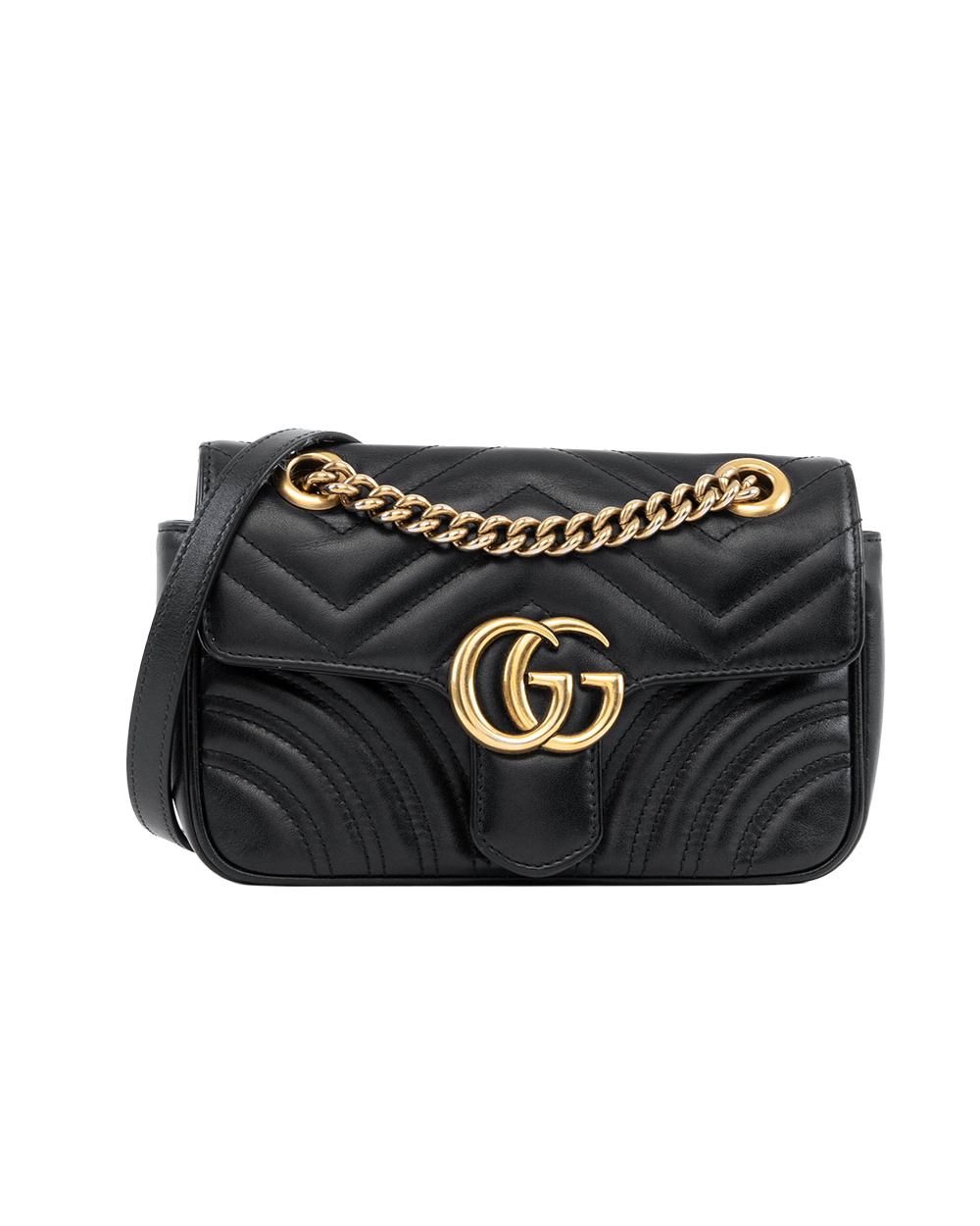 GUCCI MARMONT 22 BLACK CALF GHW 446744 200047 02352