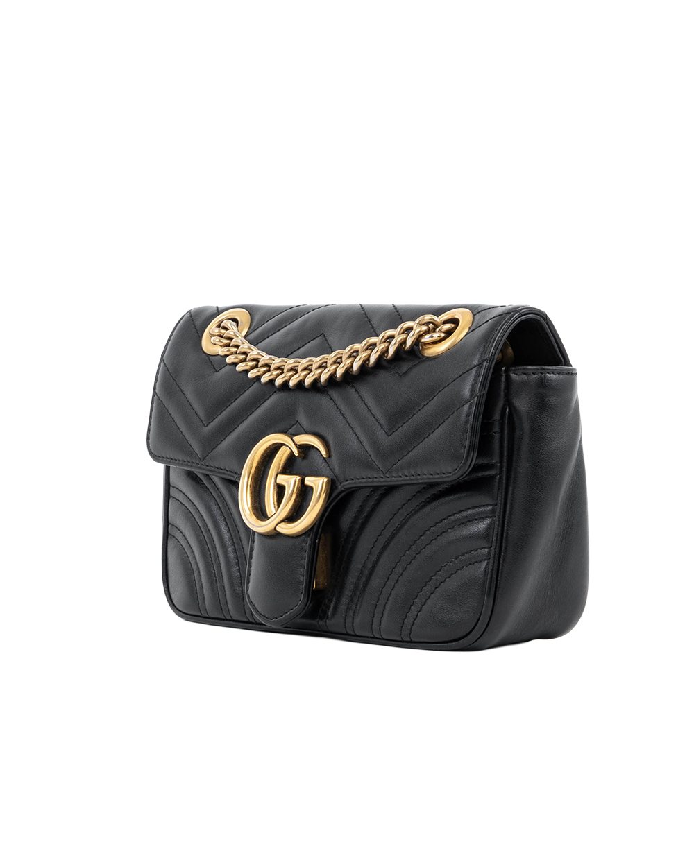 GUCCI MARMONT 22 BLACK CALF GHW 446744 200047 02354