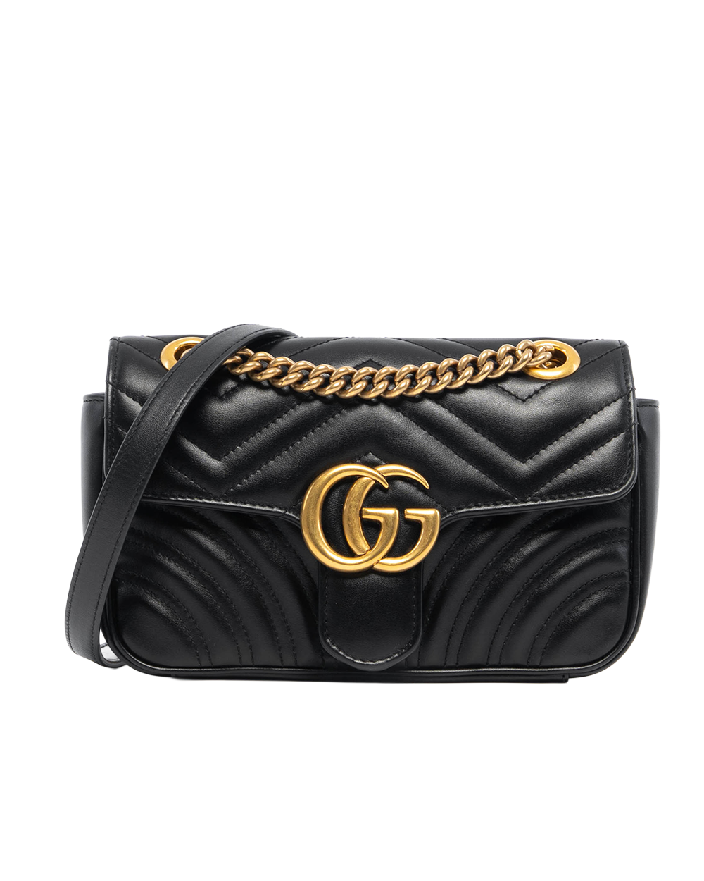 GUCCI MARMONT 22 BLACK CALF GHW 446744 527066 1723