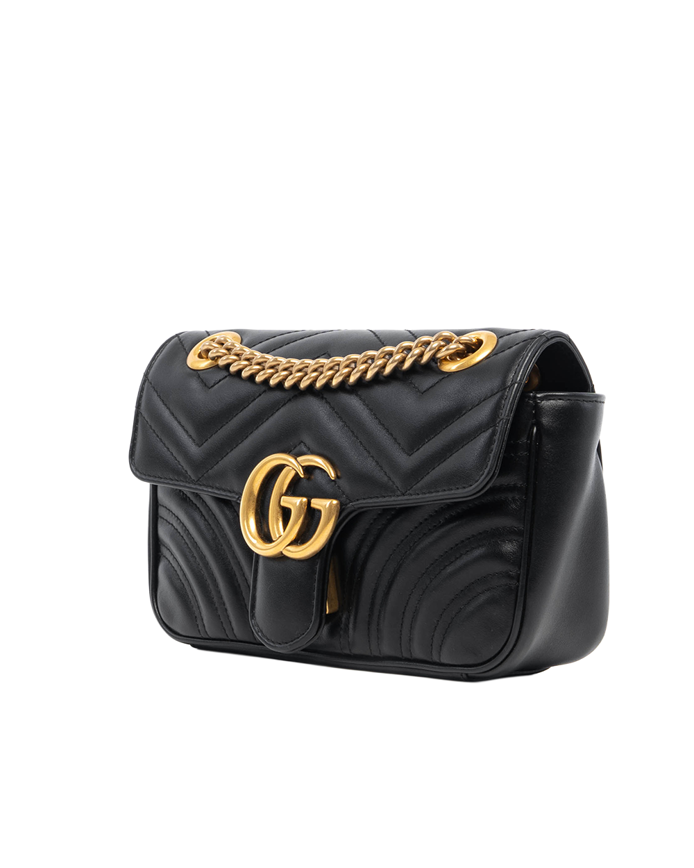 GUCCI MARMONT 22 BLACK CALF GHW 446744 527066 1725