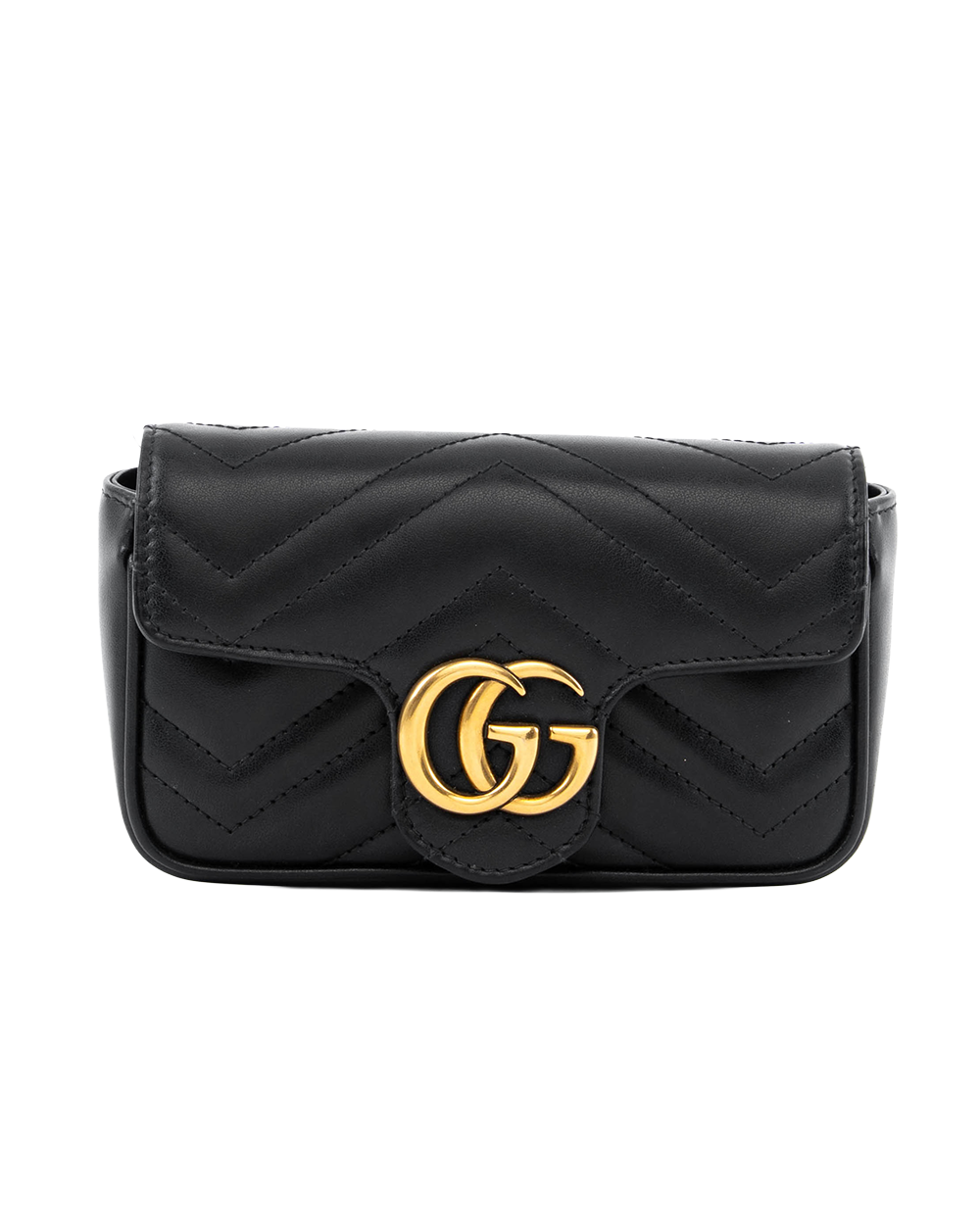 GUCCI MARMONT SUPER MINI BLACK CALF GHW 476433 525040 08216