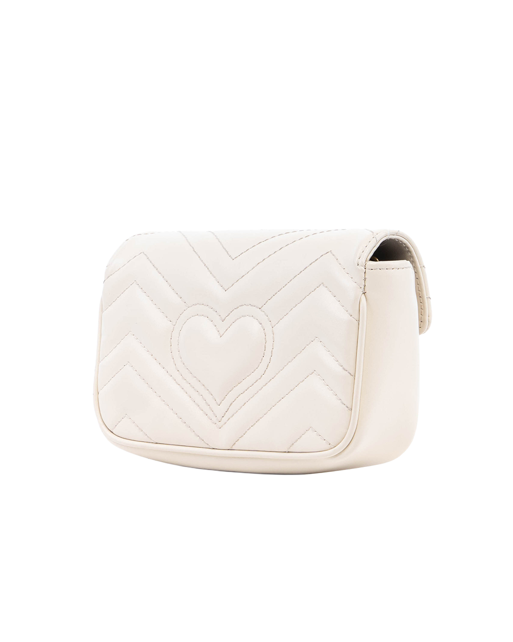 GUCCI MARMONT SUPER MINI WHITE CALF GHW 476433 203887 08176