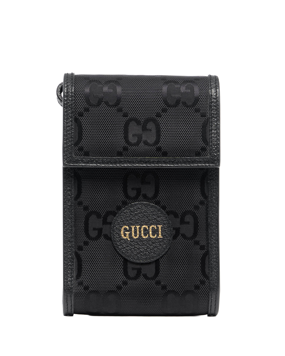 GUCCI OF THE GRIS PHONE MINI BLACK NYLON CALF SHW 625599 1147 3096
