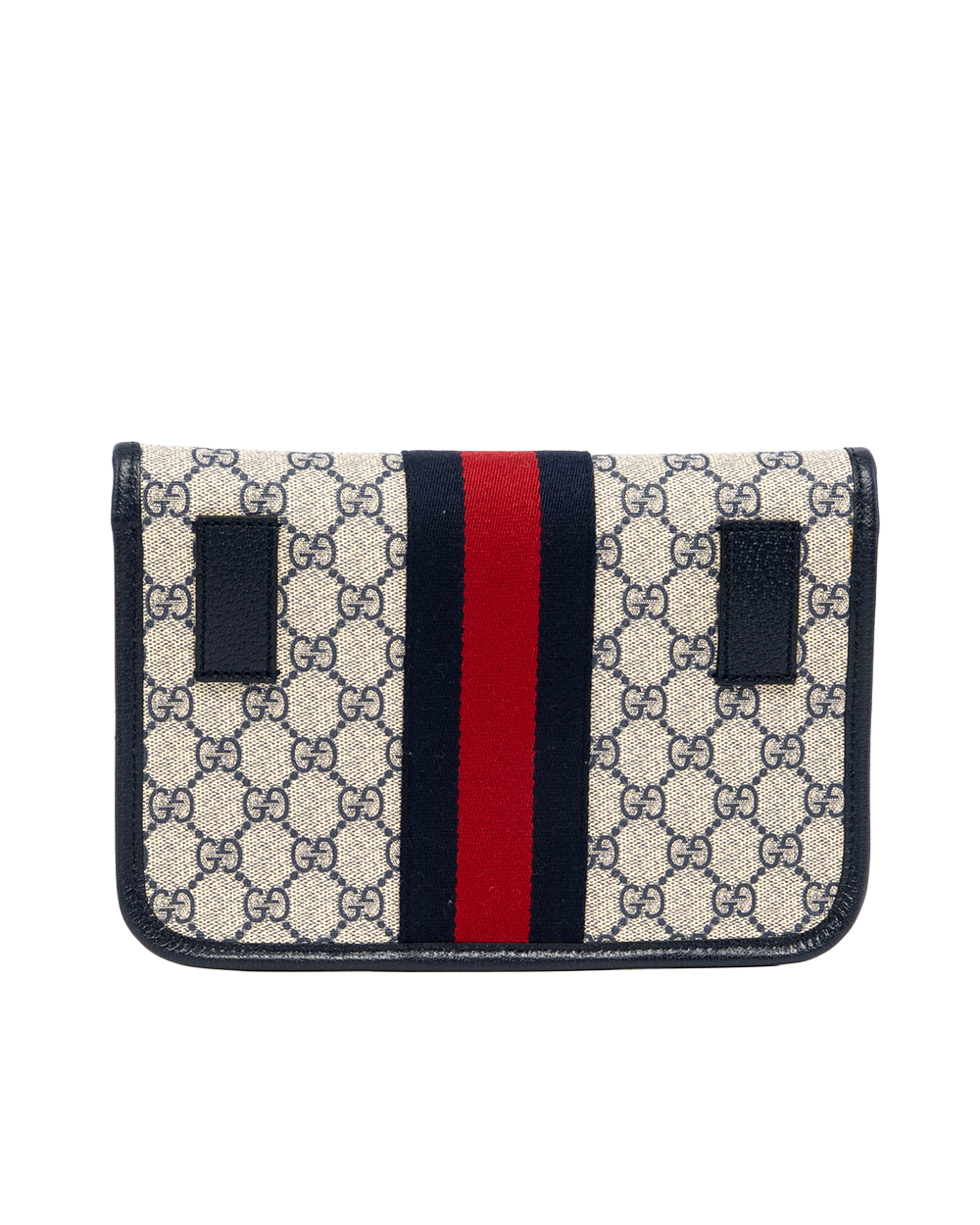 GUCCI OPHIDIA BELT BAG BLUE NAVY GG MONOGRAM CANVAS RSHW 674081 525040 5217