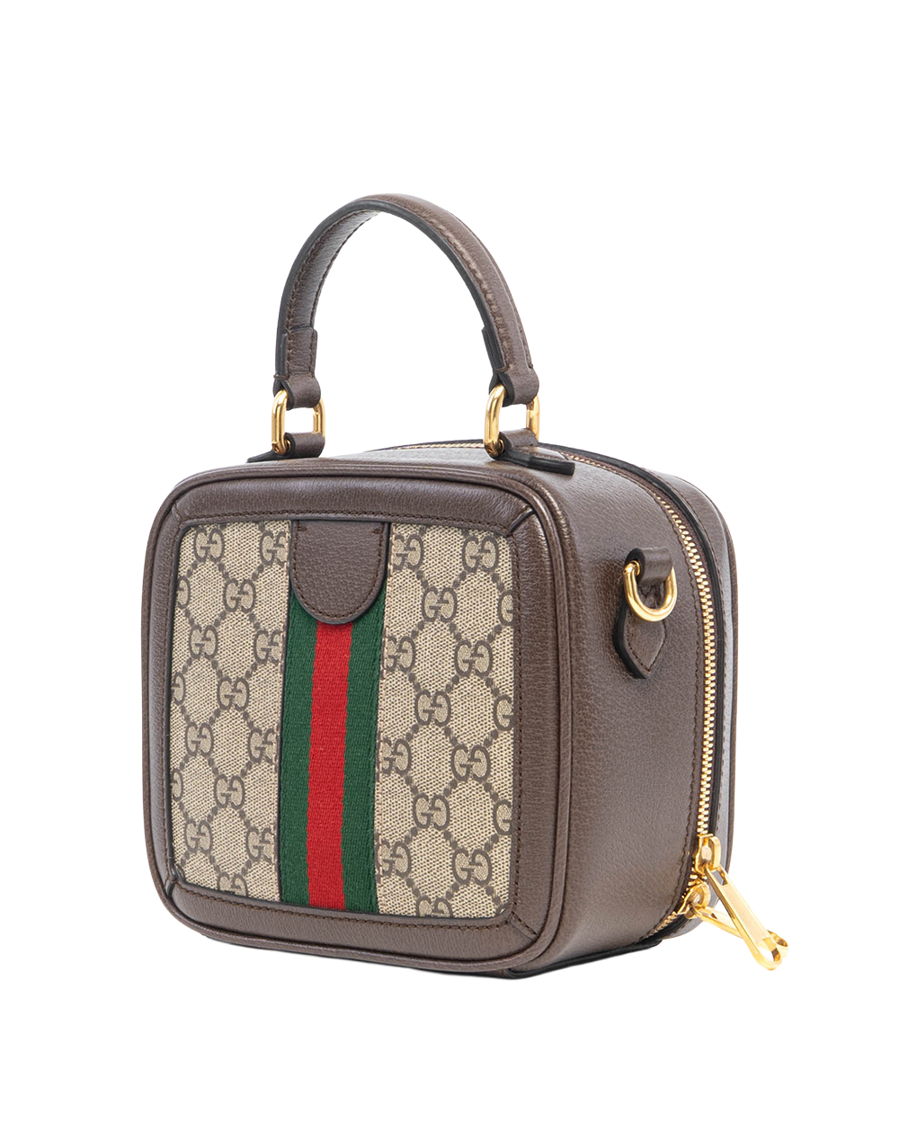 GUCCI OPHIDIA CAMERA CROSSBODY BROWN GG MONOGRAM CANVAS GHW 2065