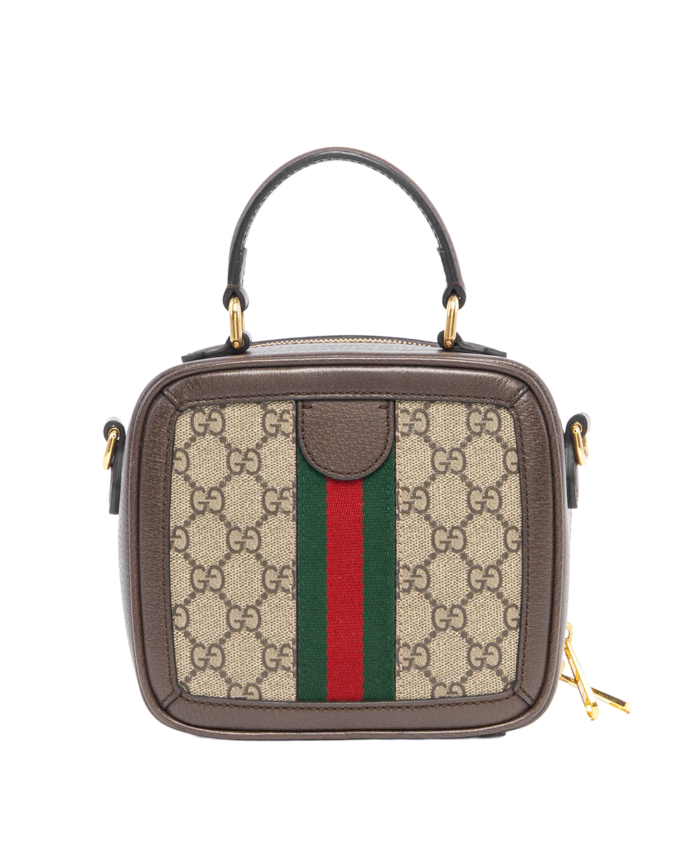 GUCCI OPHIDIA CAMERA CROSSBODY BROWN GG MONOGRAM CANVAS GHW 2066
