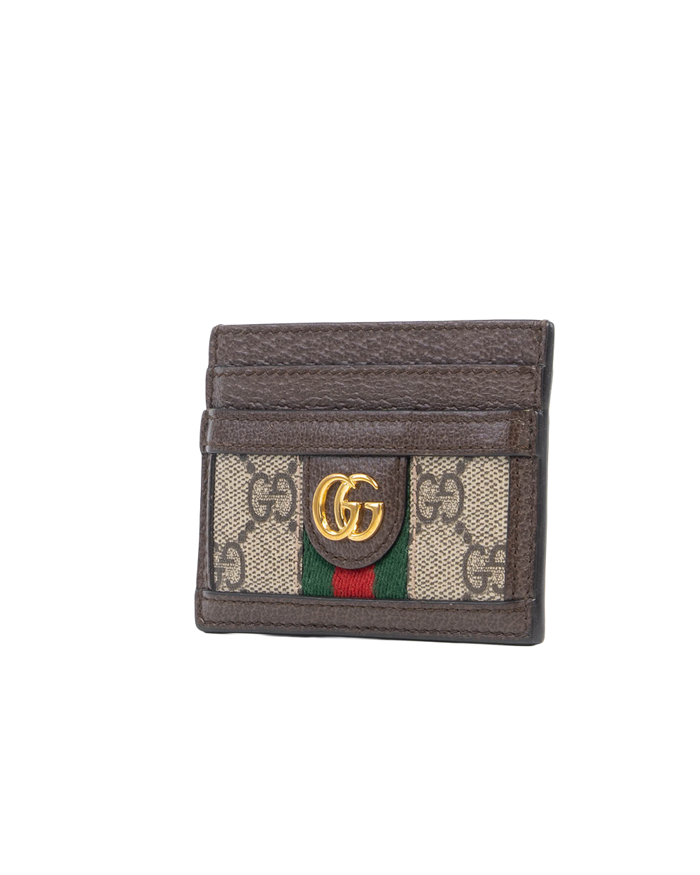 GUCCI OPHIDIA CARD SLOT SHORT BROWN GG MONOGRAM CANVAS GHW 523159 0416 7281