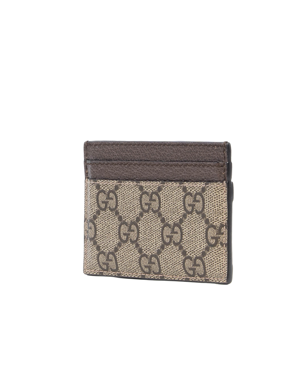 GUCCI OPHIDIA CARD SLOT SHORT BROWN GG MONOGRAM CANVAS GHW 523159 0416 7282