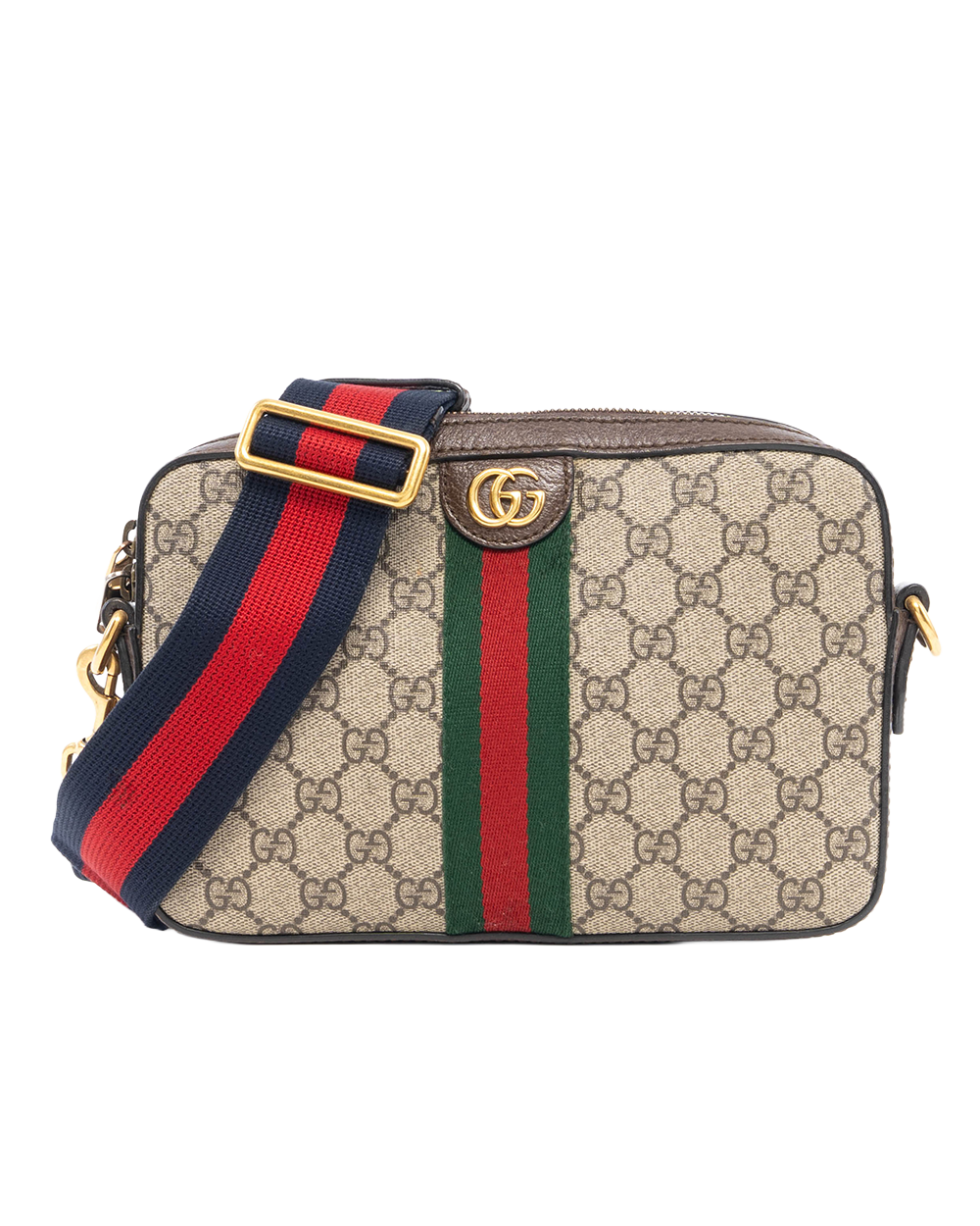 GUCCI OPHIDIA CROSSBODY SMALL BROWN GG MONOGRAM CANVAS GHW 699439 525040 2102
