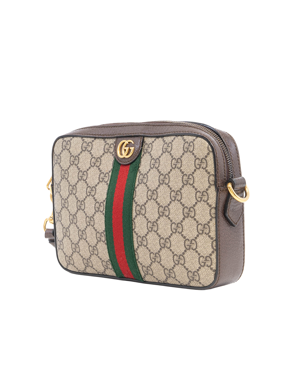 GUCCI OPHIDIA CROSSBODY SMALL BROWN GG MONOGRAM CANVAS GHW 699439 525040 2104