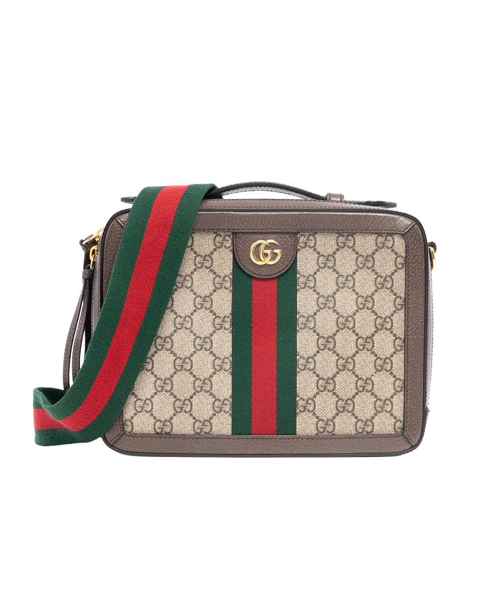 GUCCI OPHIDIA SHOULDER BAG 10 BROWN GG MONOGRAM CANVAS GHW 550622 00199825 2264
