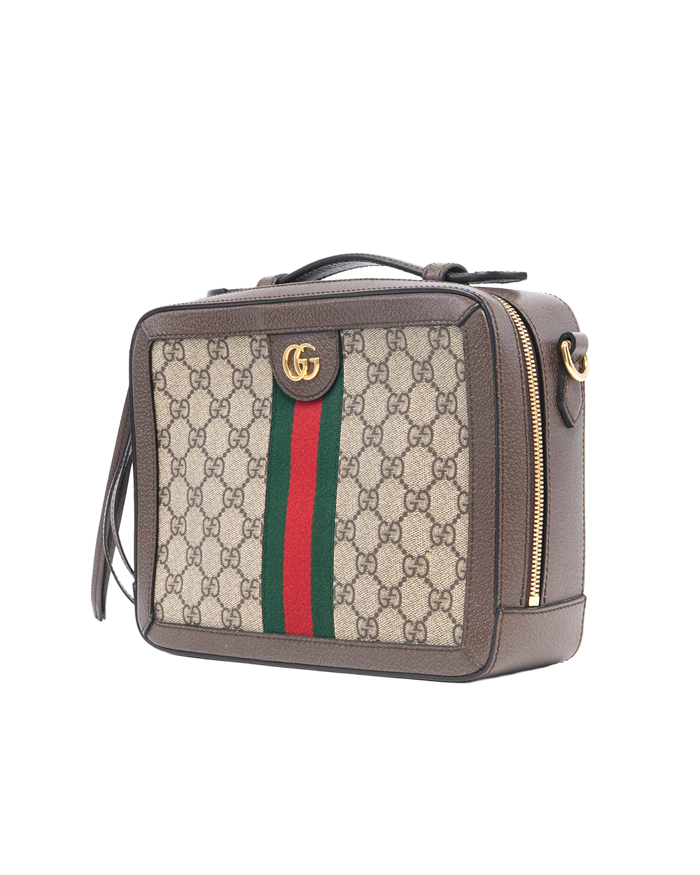 GUCCI OPHIDIA SHOULDER BAG 10 BROWN GG MONOGRAM CANVAS GHW 550622 00199825 2266