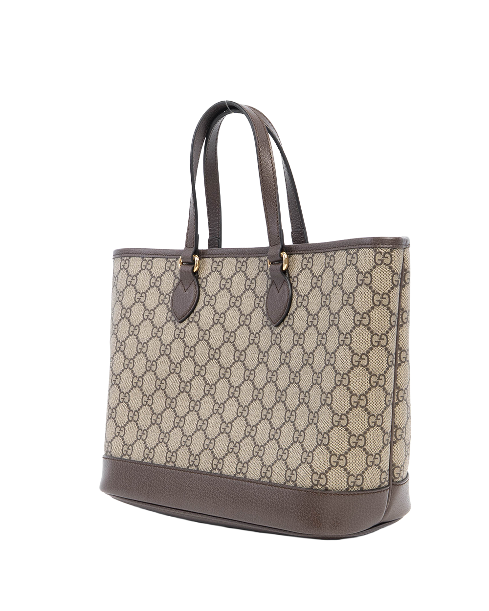 GUCCI OPHIDIA TOTE BROWN GG MONOGRAM CANVAS GHW 765043 520981 6020