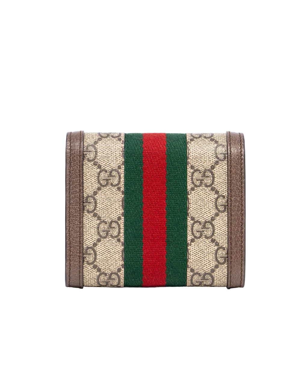 GUCCI OPHIDIA TRI FOLD WALLET SHORT BROWN GG MONOGRAM CANVAS GHW 523174 0416 5155