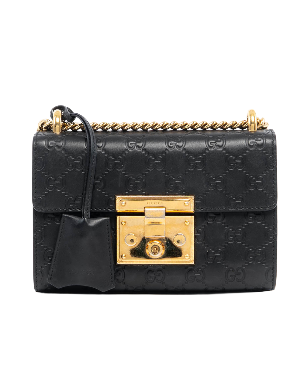 GUCCI PADLOCK SMALL BLACK GG MONOGRAM CALF GHW 409487 524947 1081