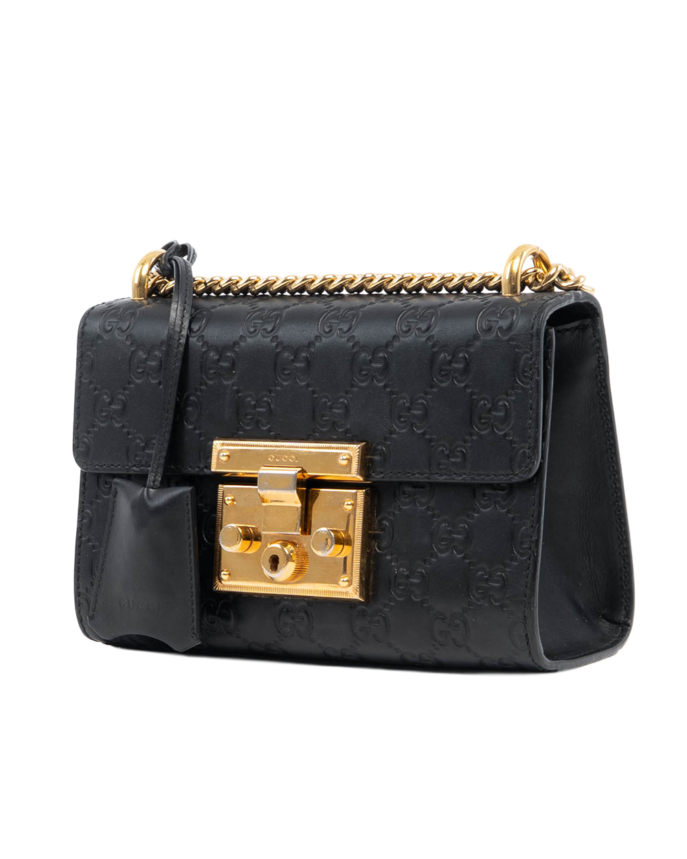 GUCCI PADLOCK SMALL BLACK GG MONOGRAM CALF GHW 409487 524947 1082