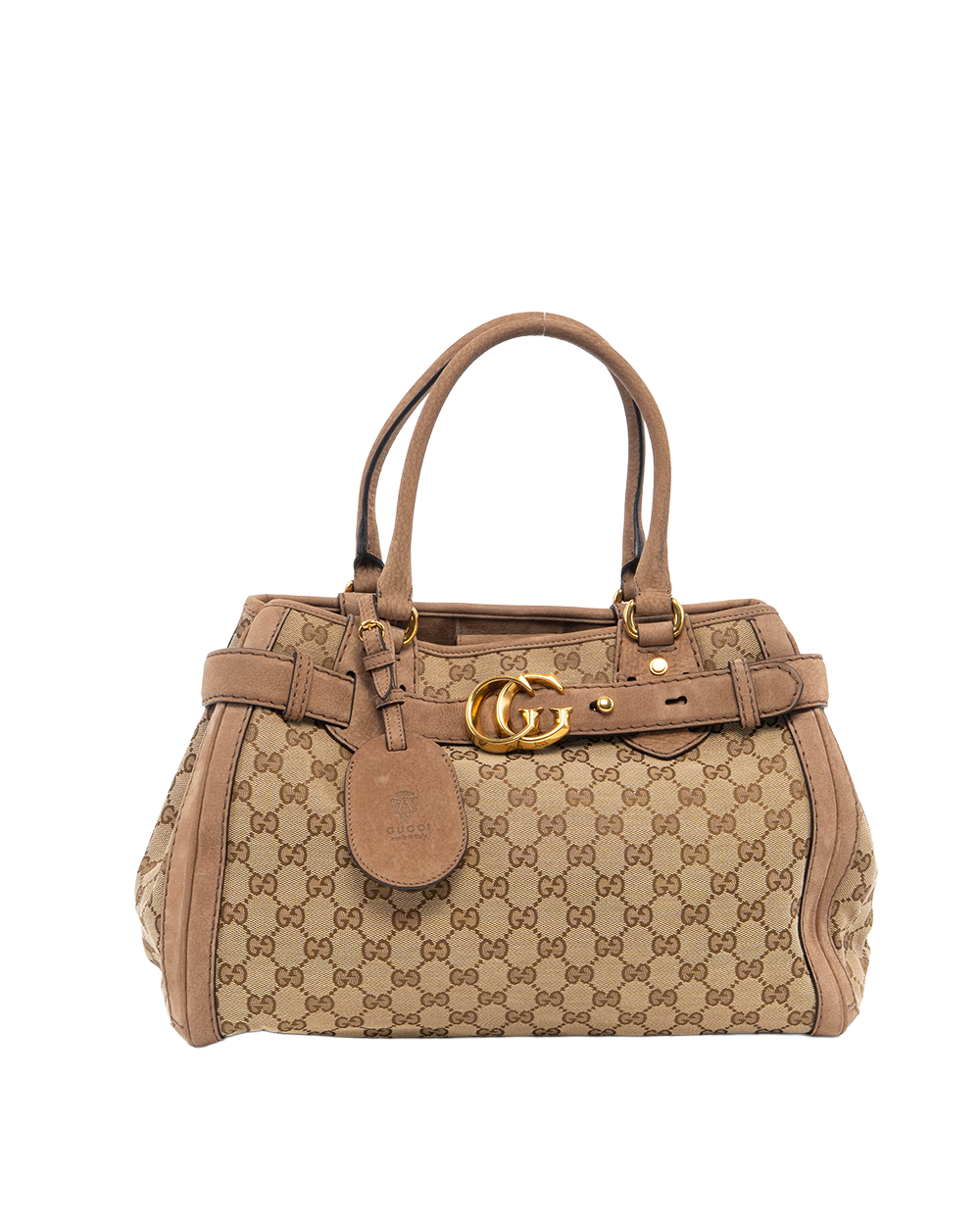 GUCCI RUNNING TOTE BROWN GG MONOGRAM CANVAS GHW 247183 002123 00162