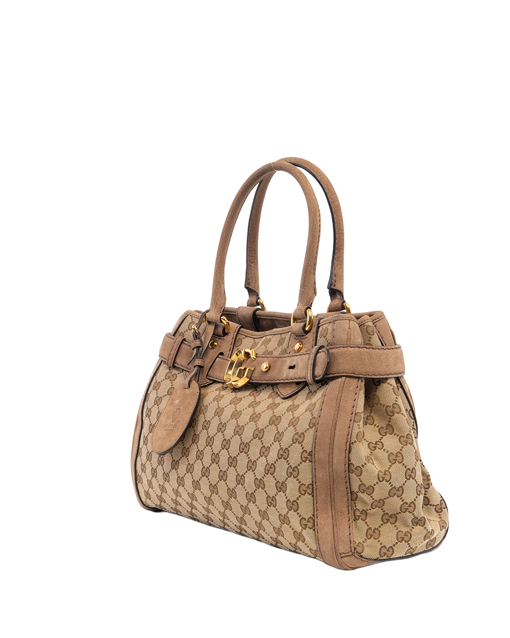 GUCCI RUNNING TOTE BROWN GG MONOGRAM CANVAS GHW 247183 002123 00163