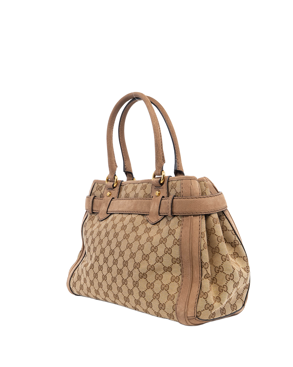 GUCCI RUNNING TOTE BROWN GG MONOGRAM CANVAS GHW 247183 002123 00164