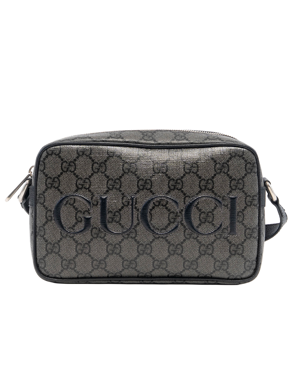 GUCCI SHOULDER BAG MINI GREY CANVAS SHW 768391 496334 5186
