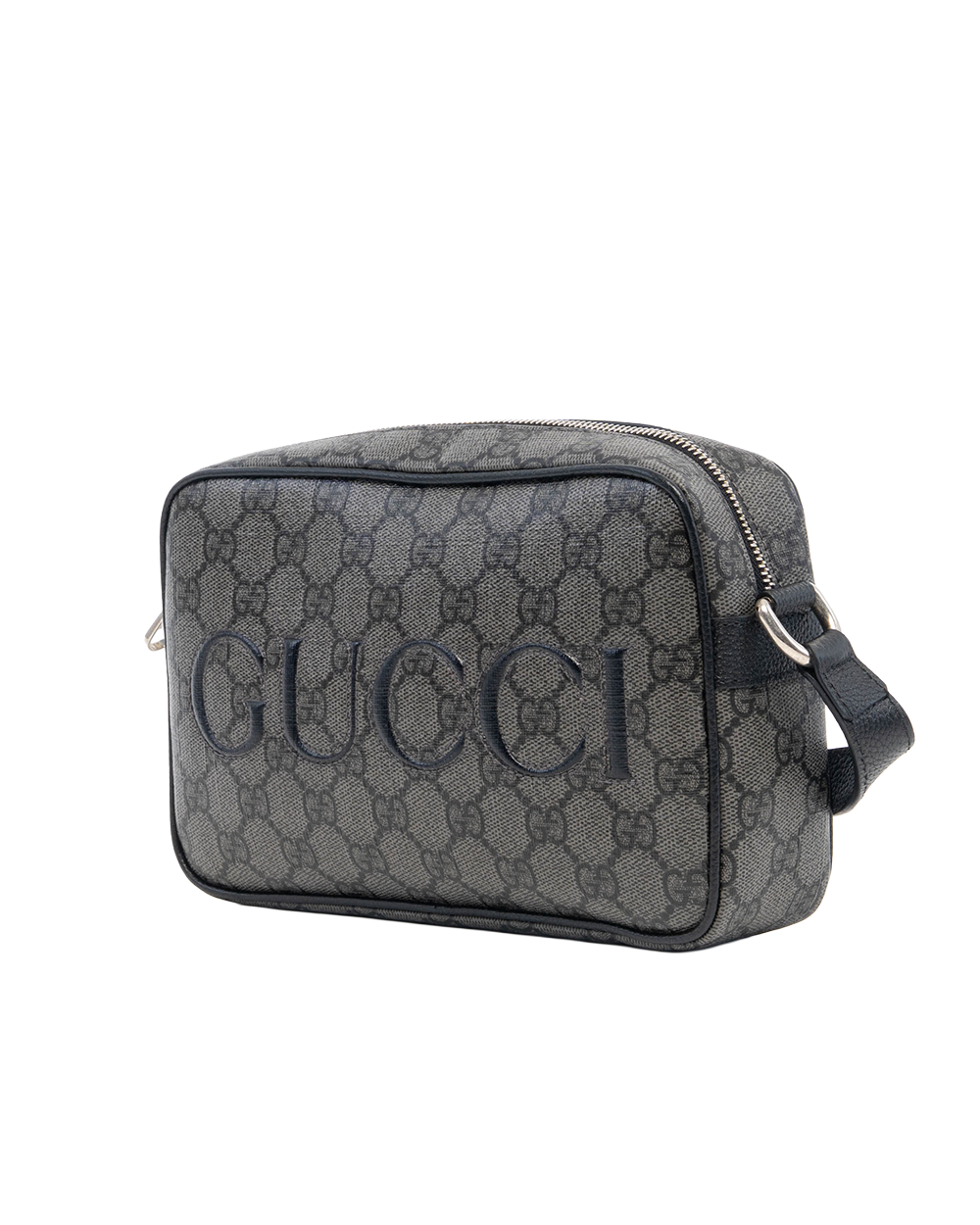 GUCCI SHOULDER BAG MINI GREY CANVAS SHW 768391 496334 5187