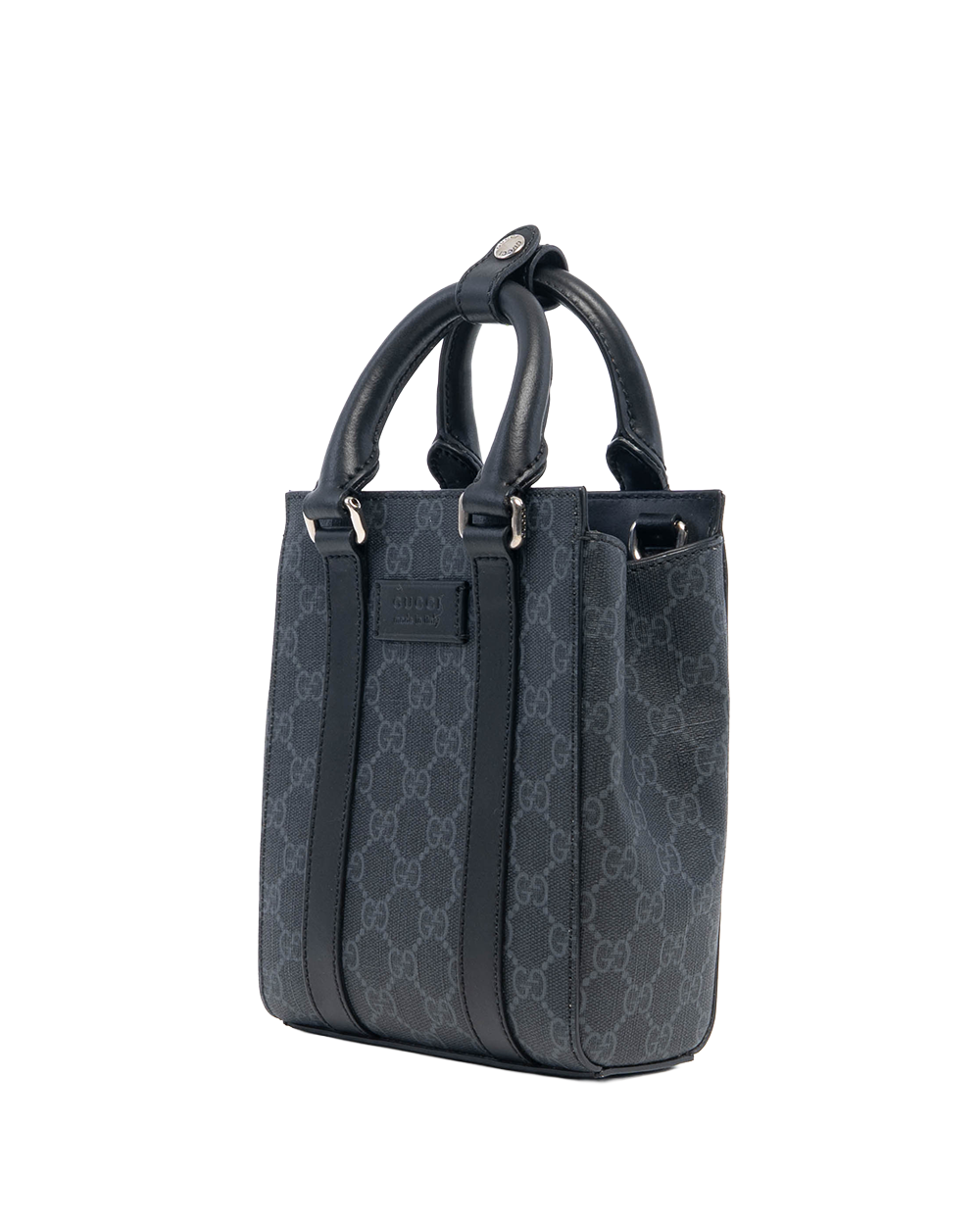 GUCCI SUPREME MINI TOTE BLACK GG MONOGRAM CANVAS SHW 696010 520981 1066