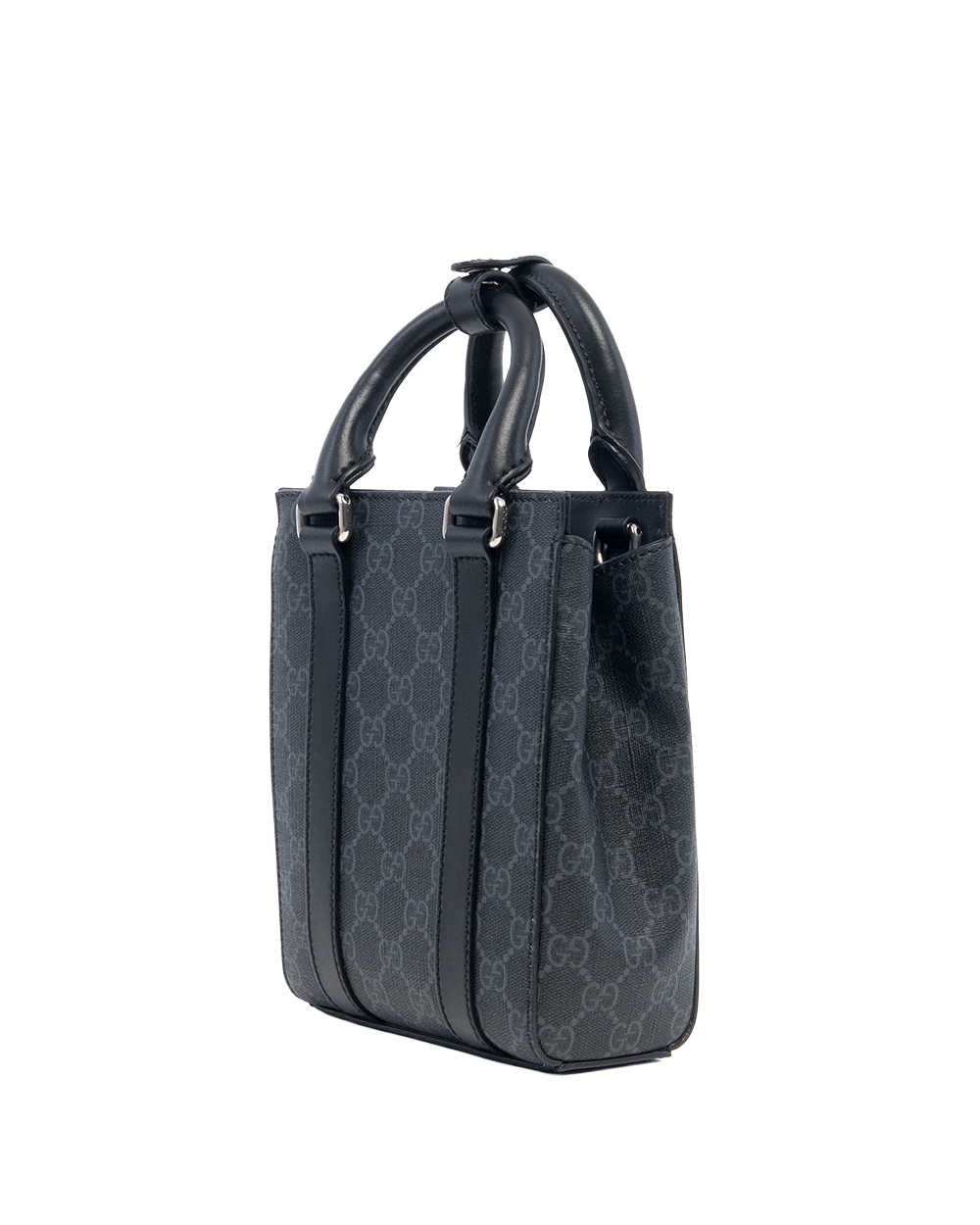 GUCCI SUPREME MINI TOTE BLACK GG MONOGRAM CANVAS SHW 696010 520981 1067