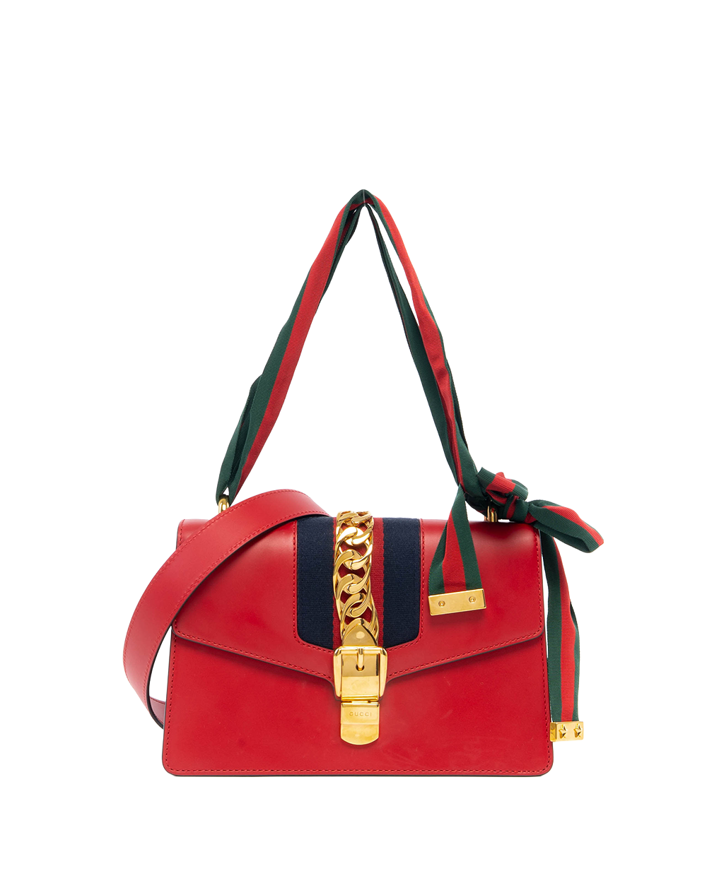 GUCCI SYLVIE MEDIUM RED CALF GHW 421882 493075 1641