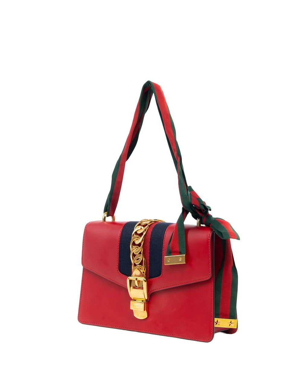 GUCCI SYLVIE MEDIUM RED CALF GHW 421882 493075 1642