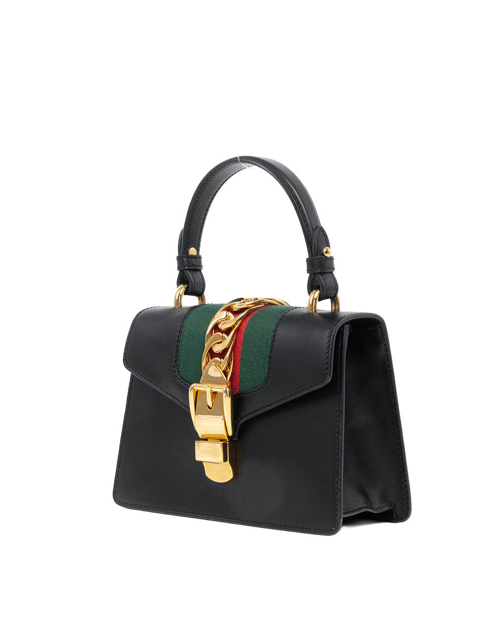 GUCCI SYLVIE MINI BLACK CALF GHW 470270 493075 1624