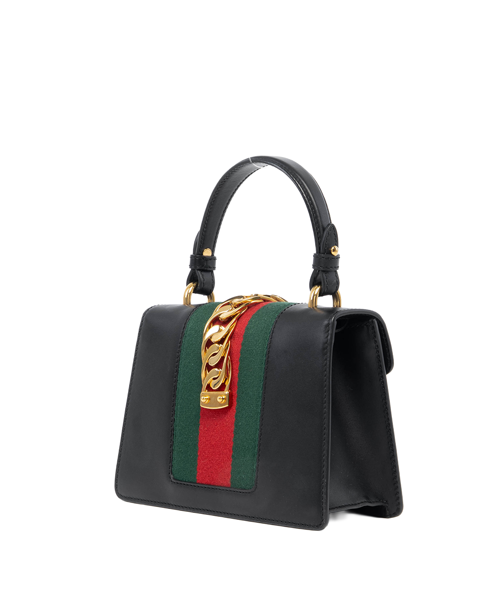 GUCCI SYLVIE MINI BLACK CALF GHW 470270 493075 1625
