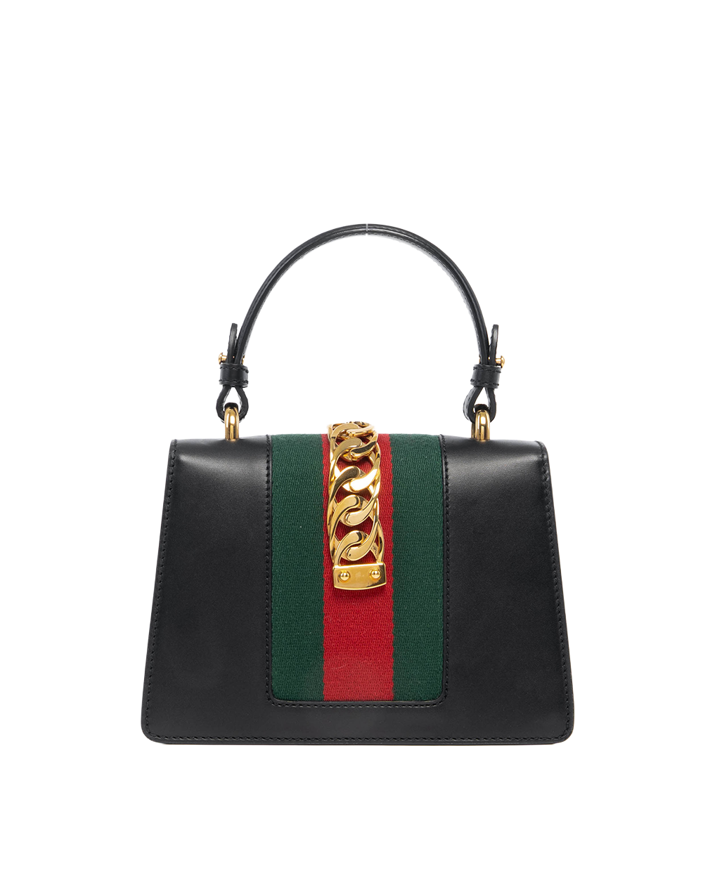 GUCCI SYLVIE MINI BLACK CALF GHW 470270 493075 1626