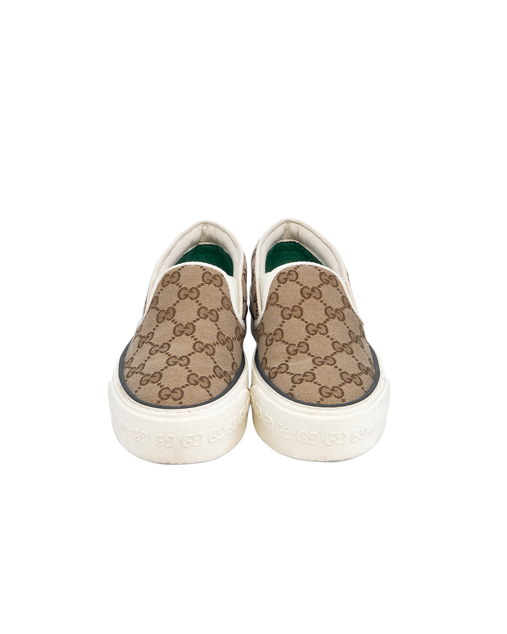 GUCCI TENNIS 1977 SLIP ON 35 BROWN GG MONOGRAM 5132